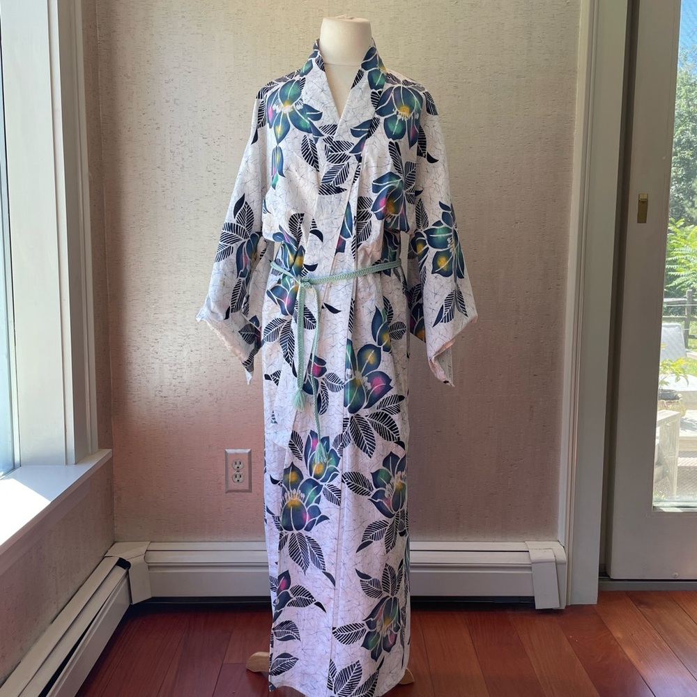 Vintage Kimono Robe - Raw Silk